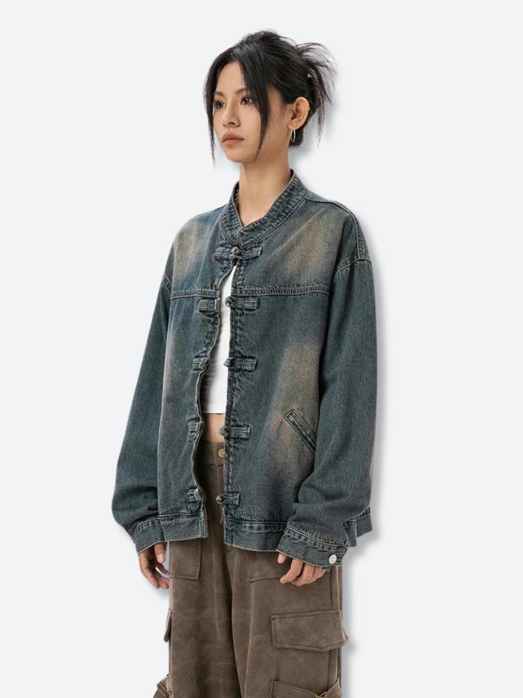 Distressed Denim Jacket Distressed Denim Jacket