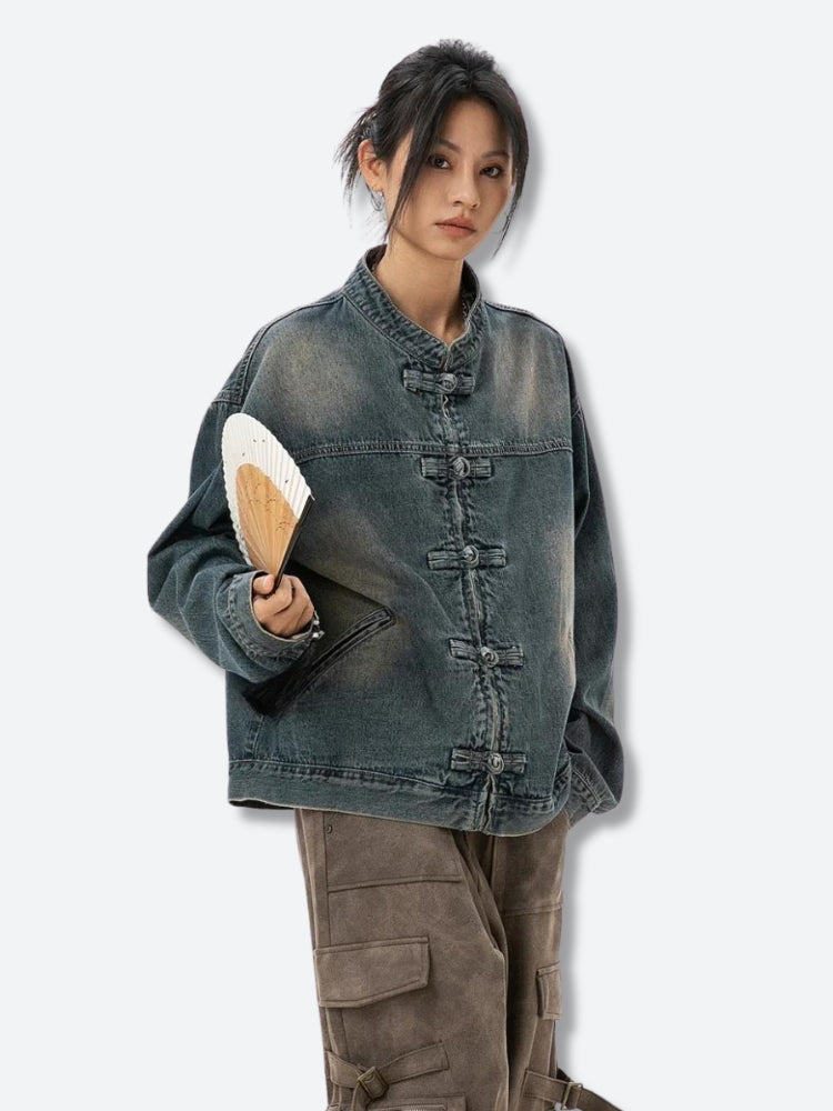 Distressed Denim Jacket Distressed Denim Jacket