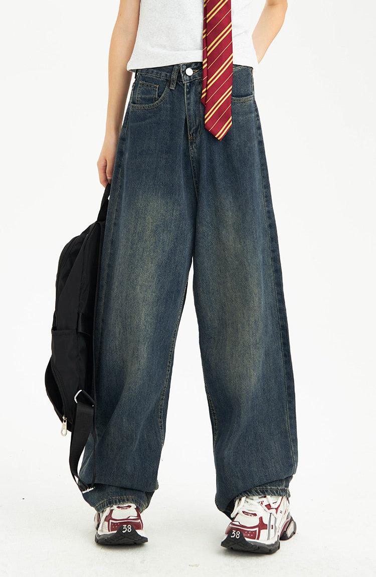 Distressed Pockets Wide Leg Baggy Jeans Distressed Pockets Wide Leg Baggy Jeans