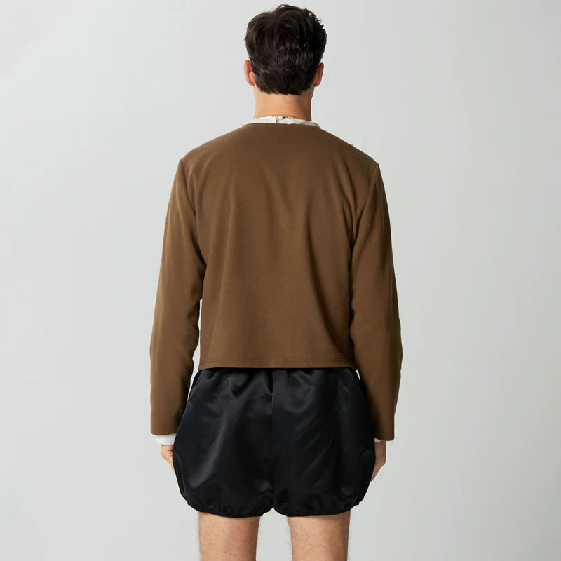 Double Breasted O-Neck Jacket Double Breasted O-Neck Jacket