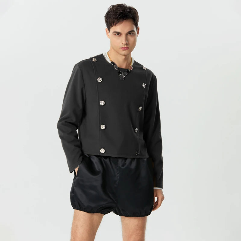 Double Breasted O-Neck Jacket Double Breasted O-Neck Jacket