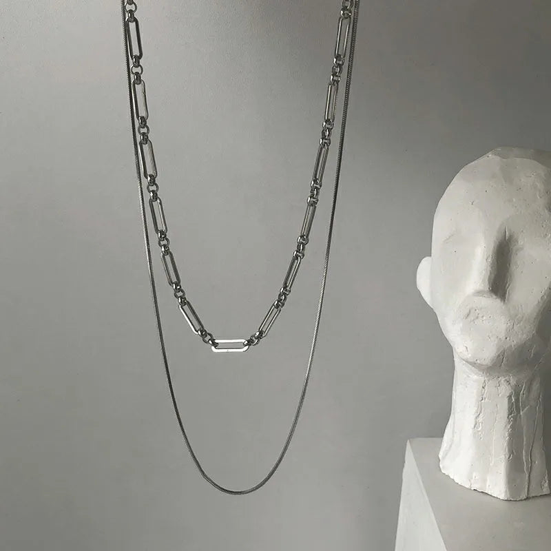 Double Chain Necklace Double Chain Necklace