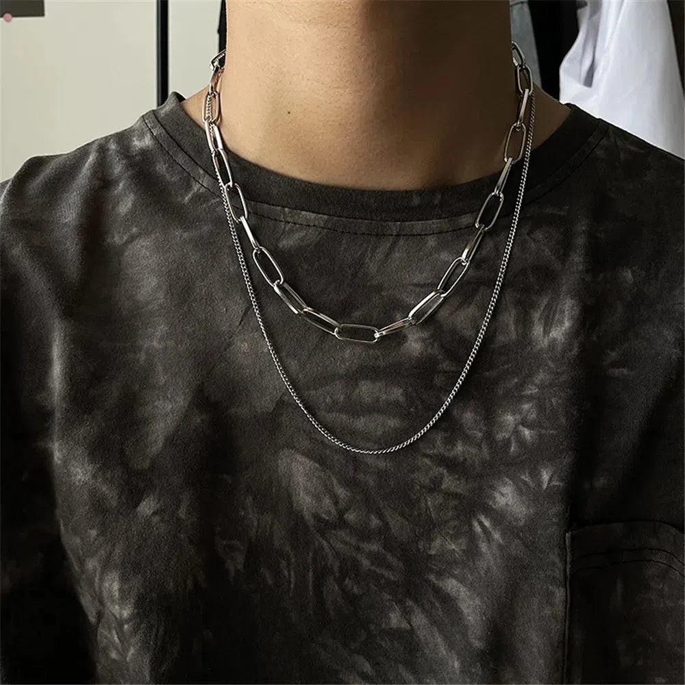 Double Chain Necklace Double Chain Necklace