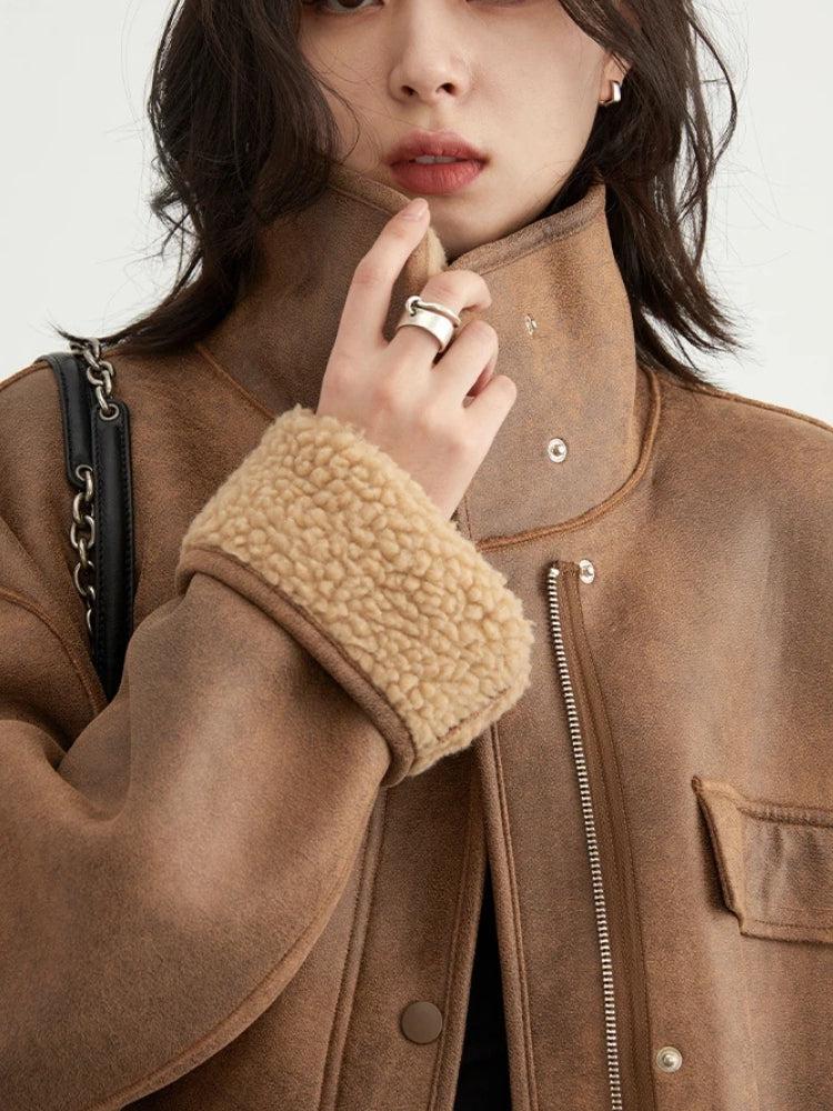 Double Faced Faux Leather Jacket Double Faced Faux Leather Jacket