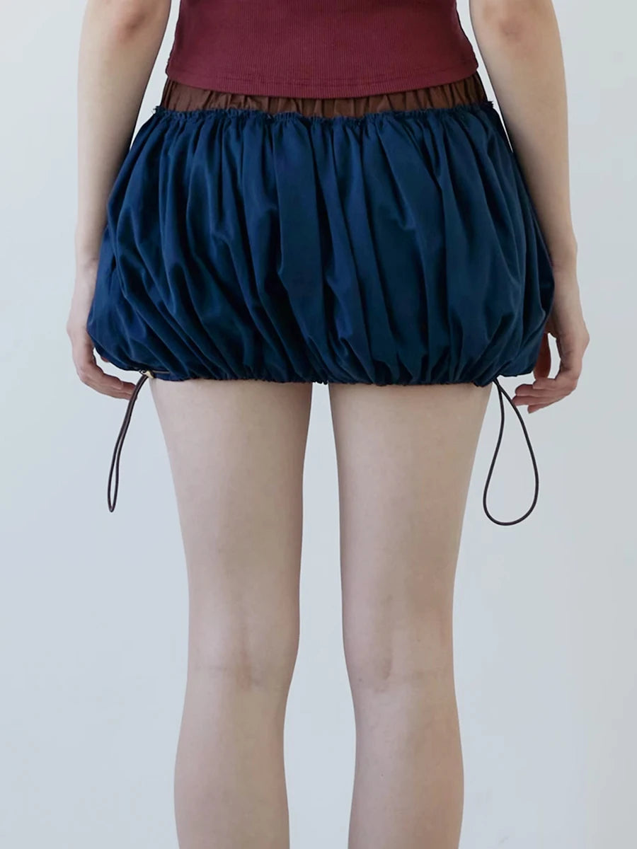 Drawstring Bubble Mini Skirt Drawstring Bubble Mini Skirt
