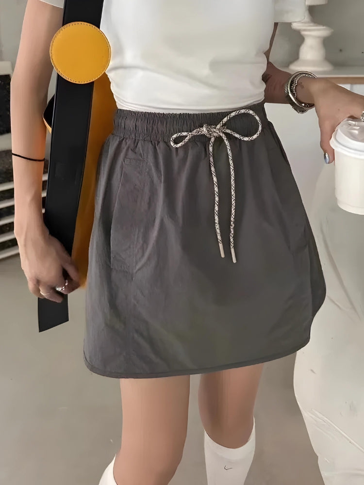 Drawstring Parachute Mini Skirt Drawstring Parachute Mini Skirt