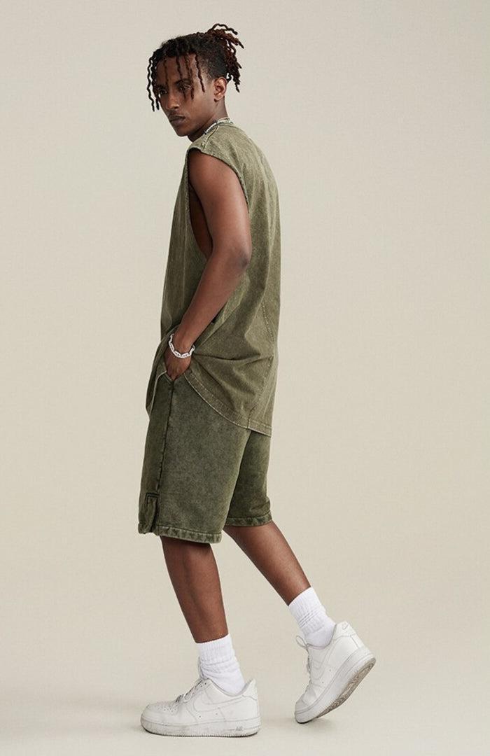 Drawstring Waist Loose Shorts Drawstring Waist Loose Shorts