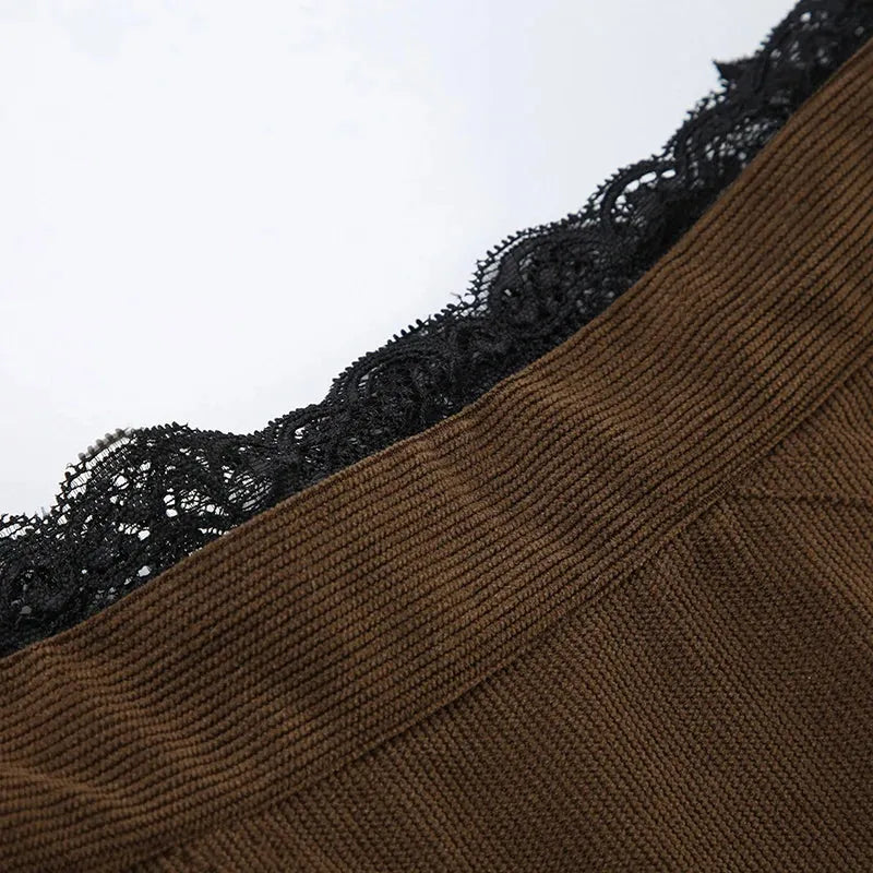 Fairy Grunge Corduroy Midi Skirt Fairy Grunge Corduroy Midi Skirt