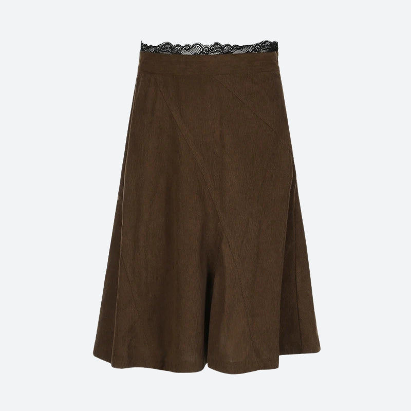 Fairy Grunge Corduroy Midi Skirt Fairy Grunge Corduroy Midi Skirt
