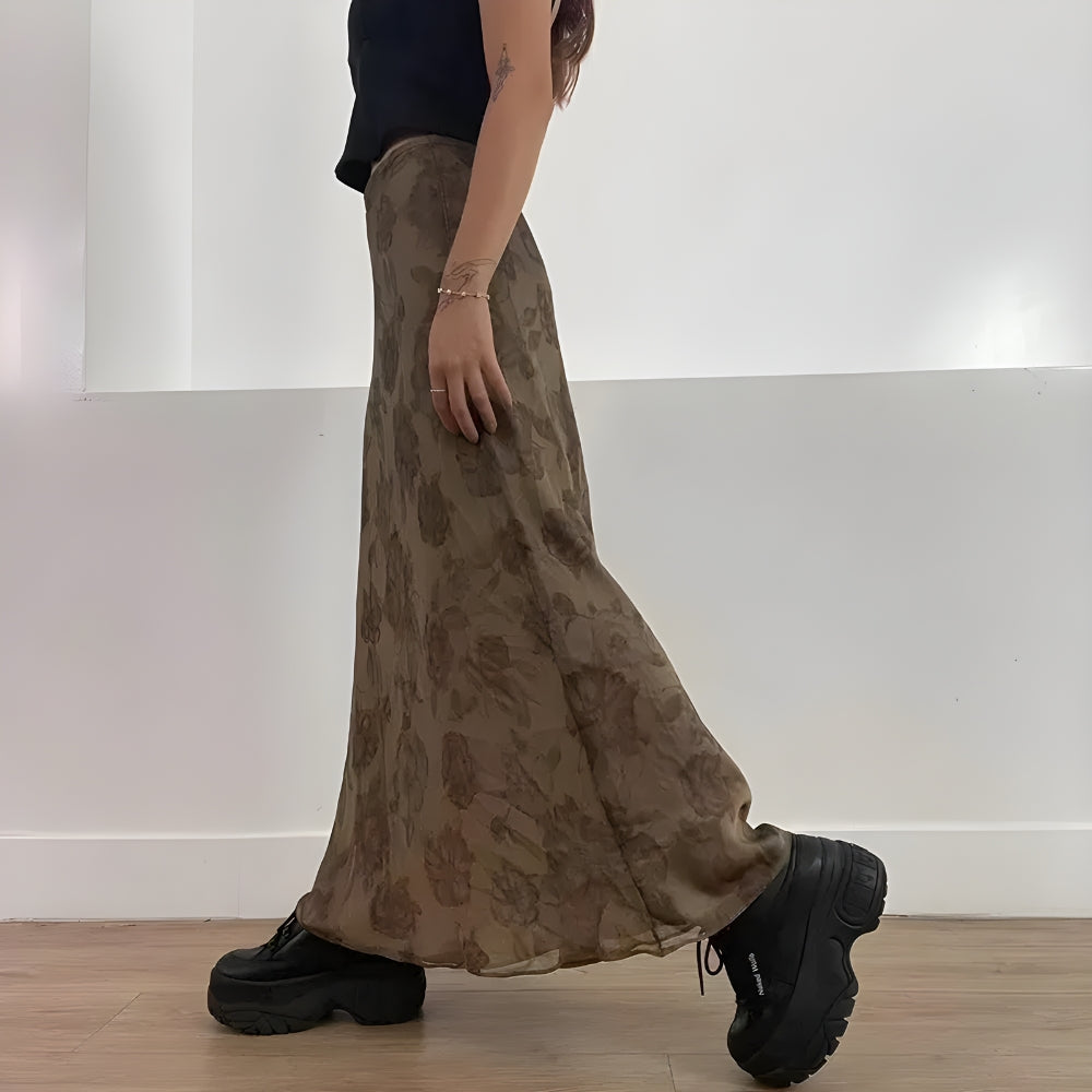 Fairy Grunge Floral Maxi Skirt Fairy Grunge Floral Maxi Skirt