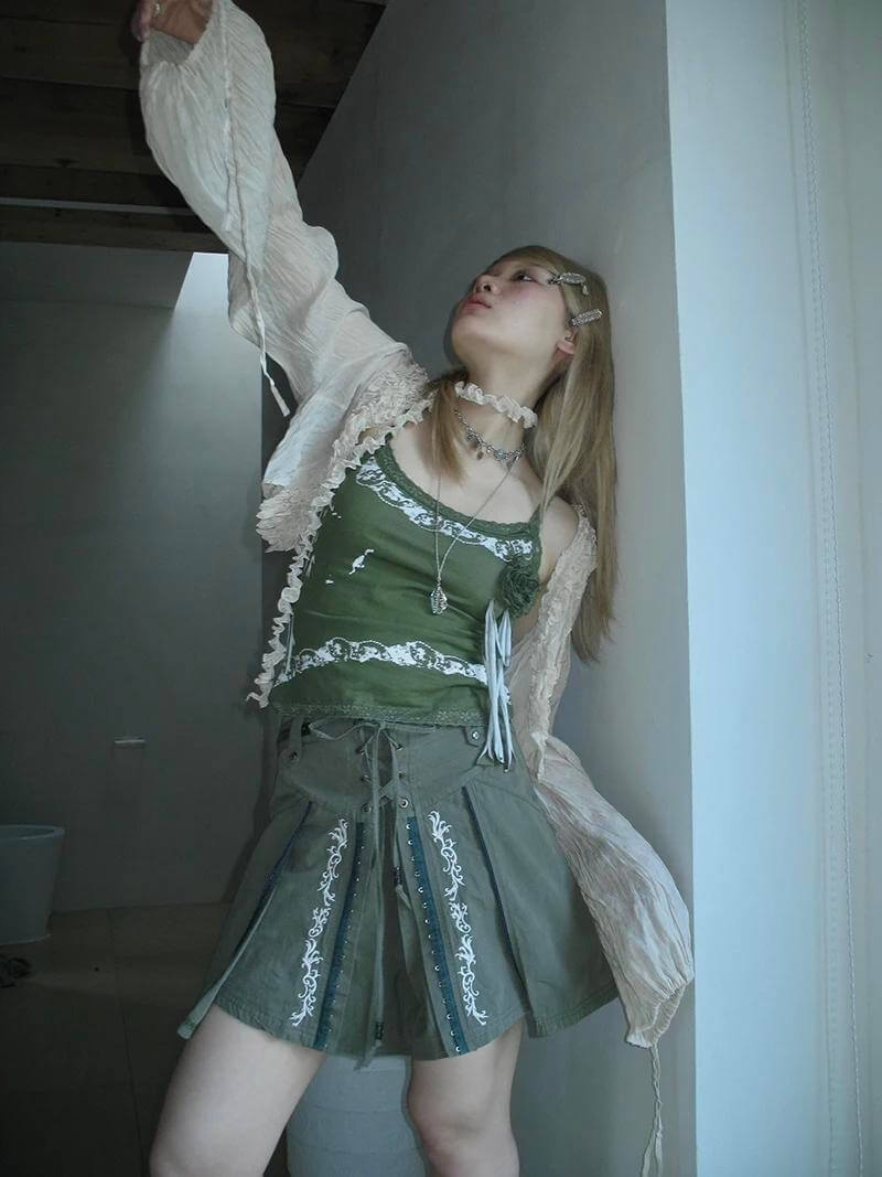 Fairy Grunge Ruffled Crop Cardigan Fairy Grunge Ruffled Crop Cardigan