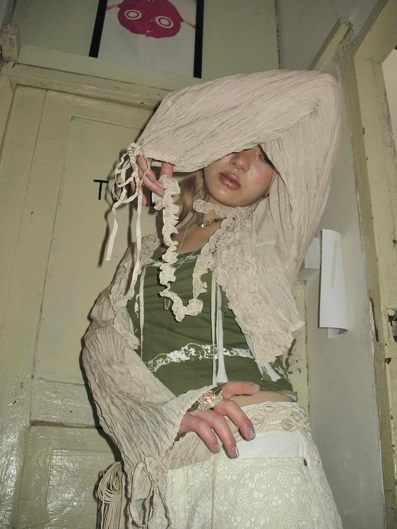Fairy Grunge Ruffled Crop Cardigan Fairy Grunge Ruffled Crop Cardigan