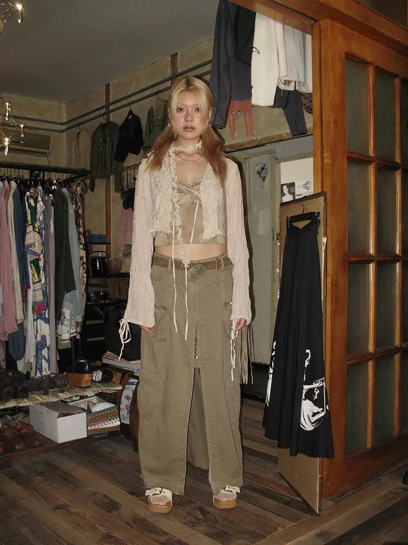 Fairy Grunge Ruffled Crop Cardigan Fairy Grunge Ruffled Crop Cardigan