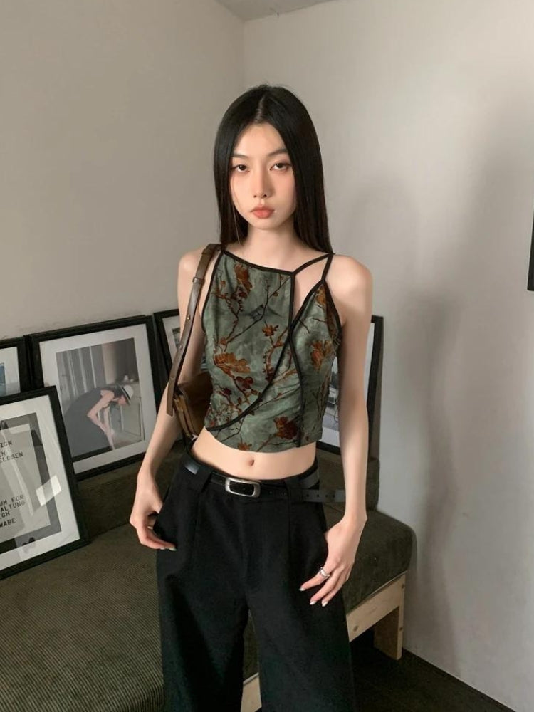 Fairycore Floral Asymmetric Top Fairycore Floral Asymmetric Top