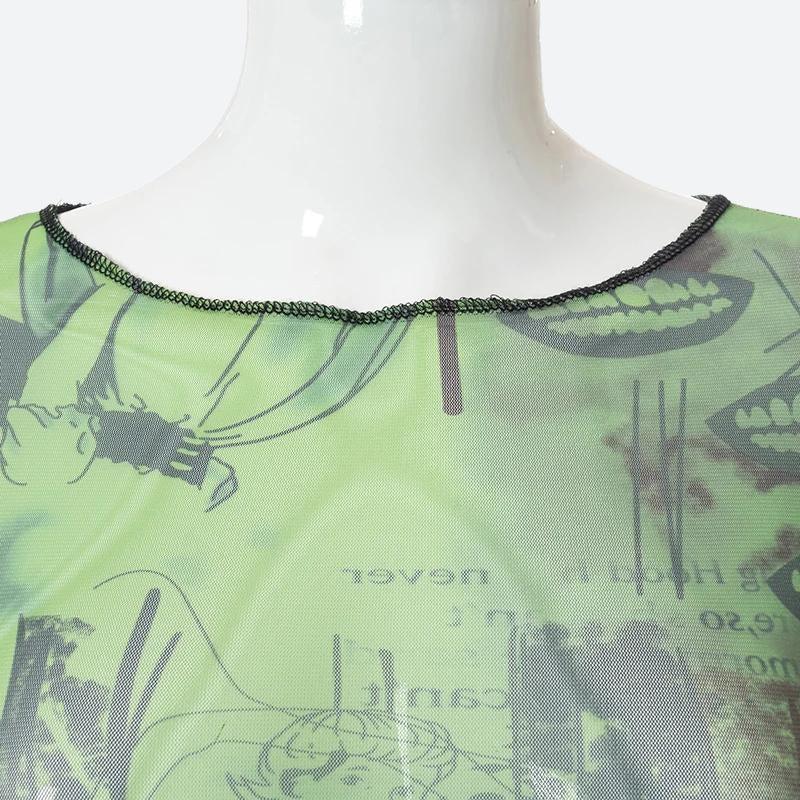 Fairycore Slit Mesh Crop Top Fairycore Slit Mesh Crop Top