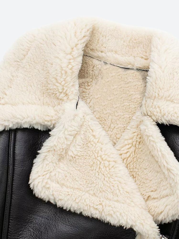 Faux Fur Lined Biker Jacket Faux Fur Lined Biker Jacket