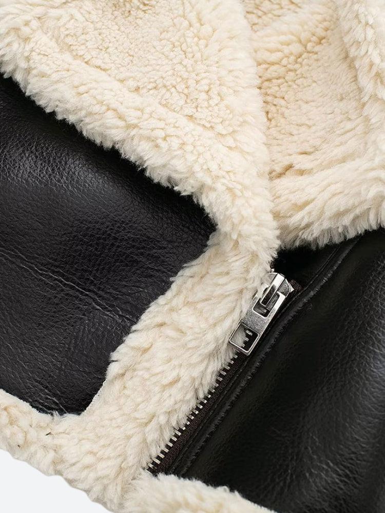 Faux Fur Lined Biker Jacket Faux Fur Lined Biker Jacket