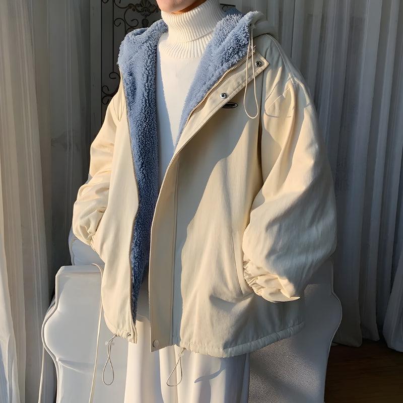 Faux Fur Lined Hooded Jacket Faux Fur Lined Hooded Jacket