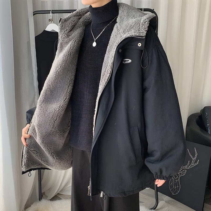 Faux Fur Lined Hooded Jacket Faux Fur Lined Hooded Jacket