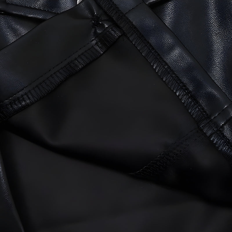 Faux Leather Cropped Jacket Faux Leather Cropped Jacket