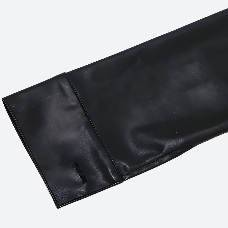Faux Leather Cropped Jacket Faux Leather Cropped Jacket