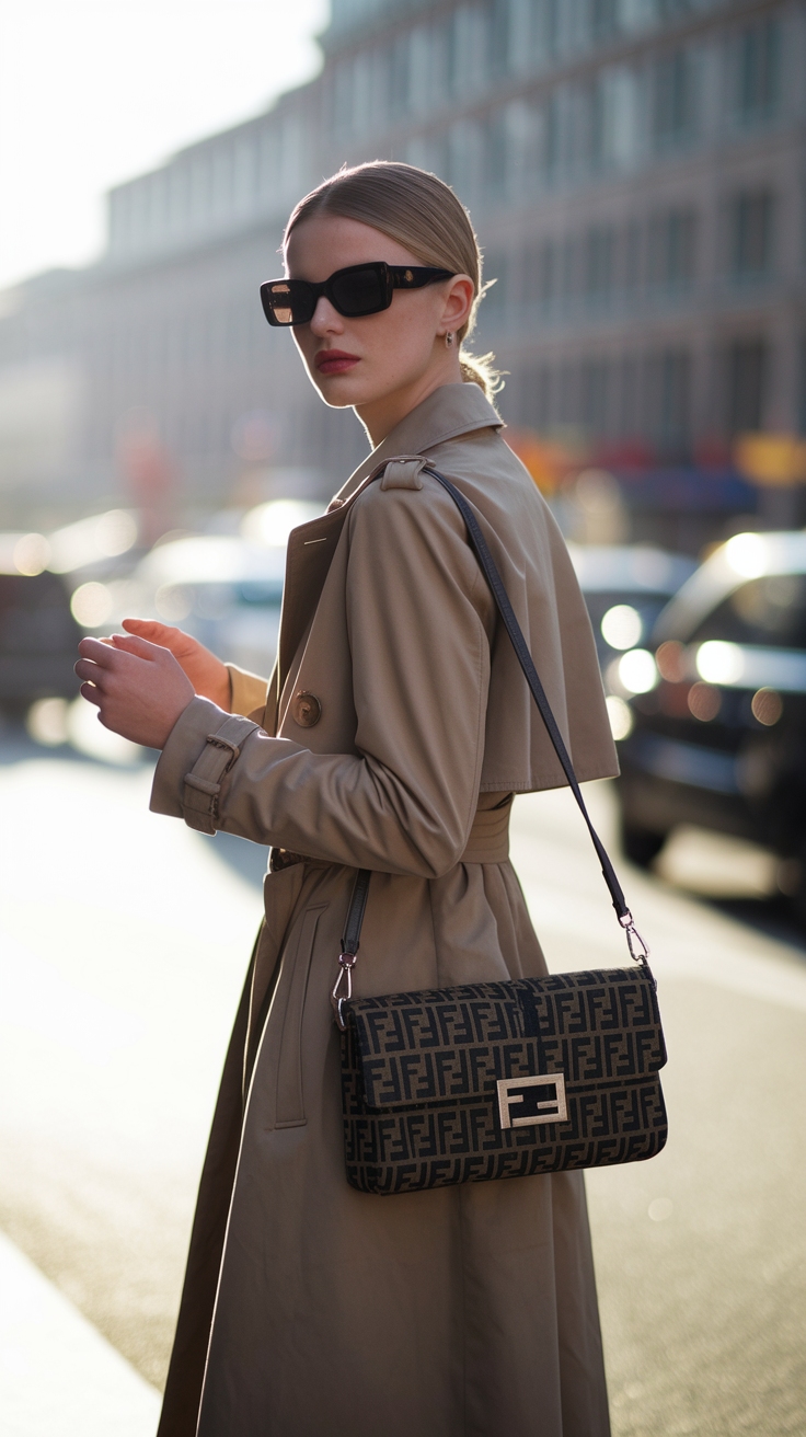 Fendi Zucca Baguette: A Timeless Classic in Fashion outfit idea