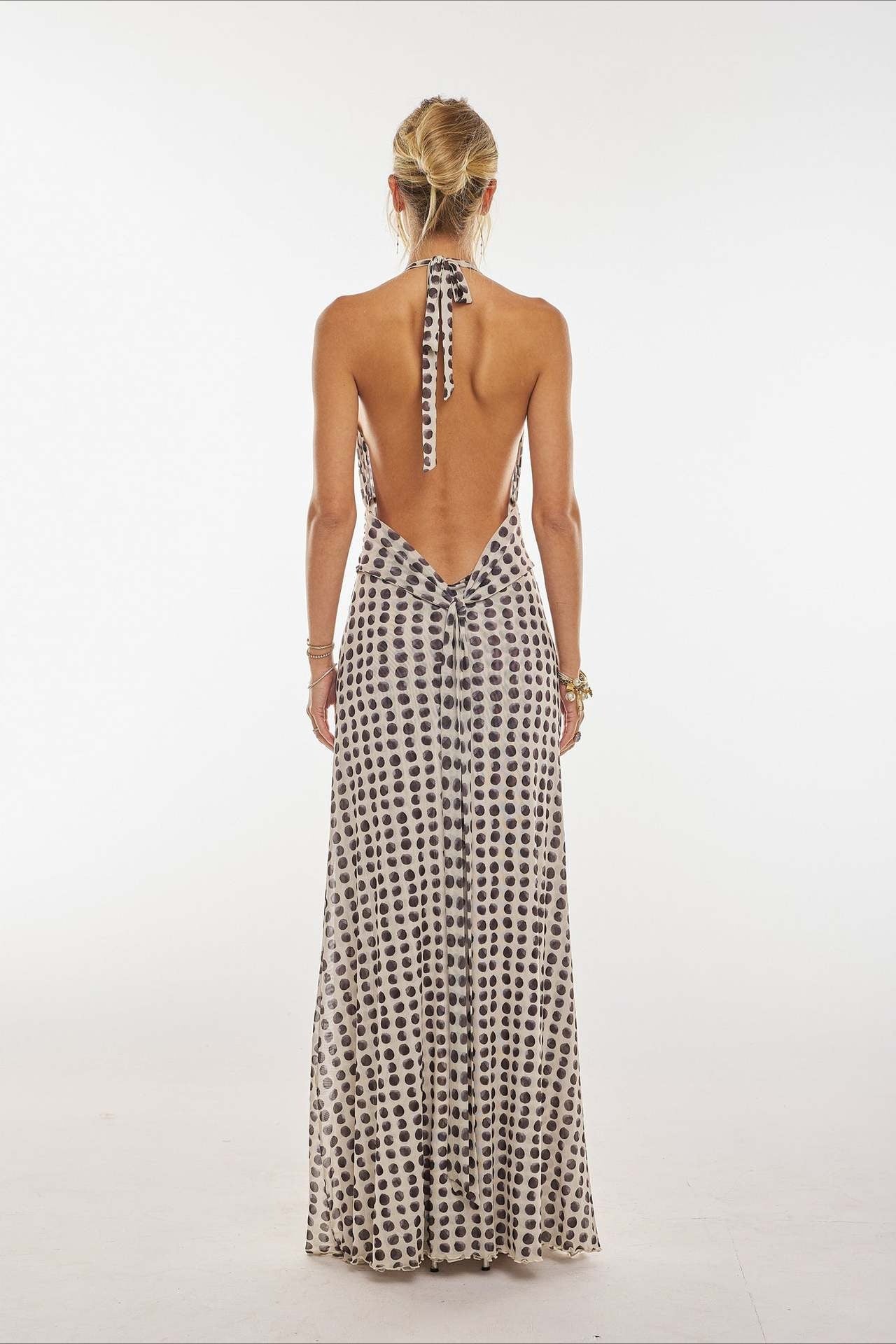 Floral Halter Neck Backless Bodycon Maxi Dress Floral Halter Neck Backless Bodycon Maxi Dress