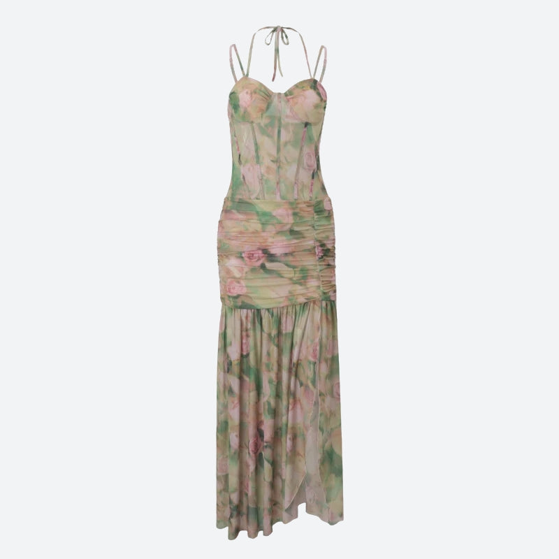 Floral Ruched Maxi Dress Floral Ruched Maxi Dress