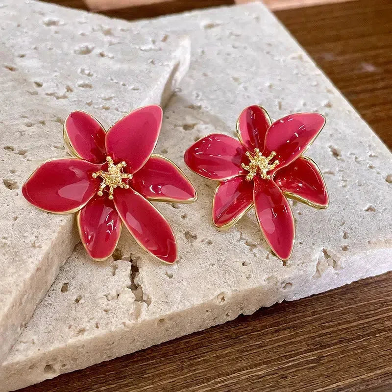 Flower Gold Stud Earrings Flower Gold Stud Earrings
