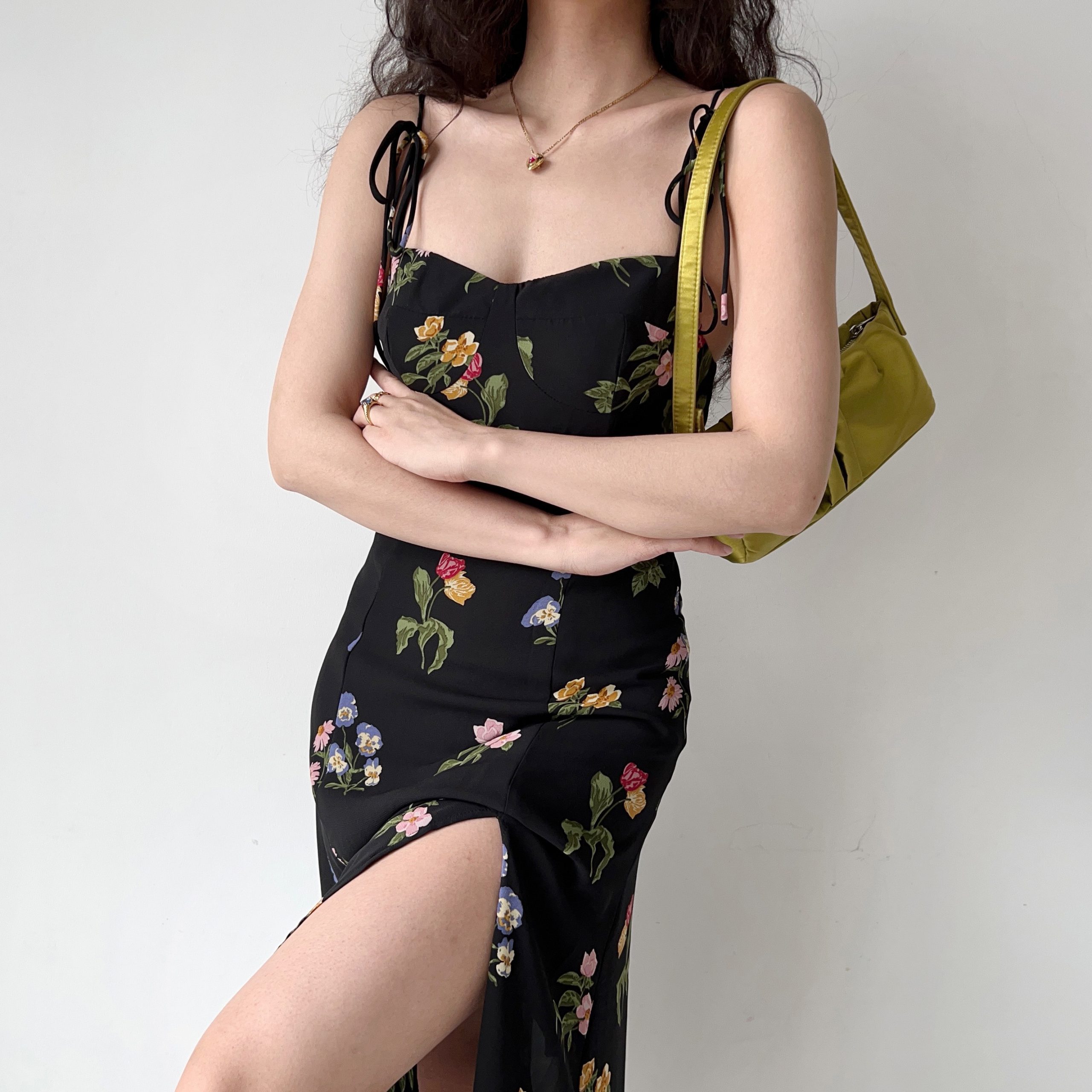 French Vintage Beach Resort Printed Spaghetti Strap Dress for Women - High Waist A-Line Long Skirt, Ideal for Summer Getaways