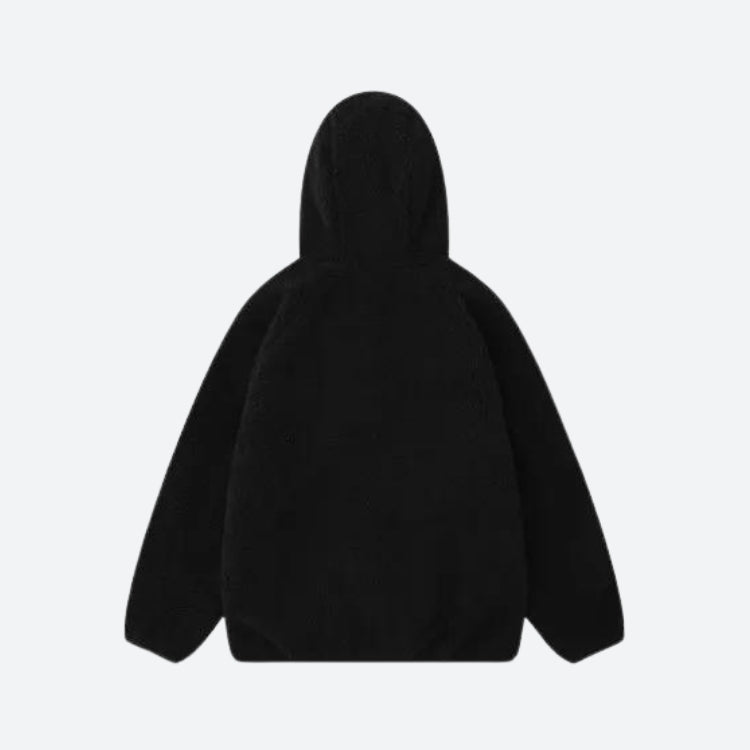 Funnel Neck Zip-Up Teddy Hoodie Funnel Neck Zip-Up Teddy Hoodie