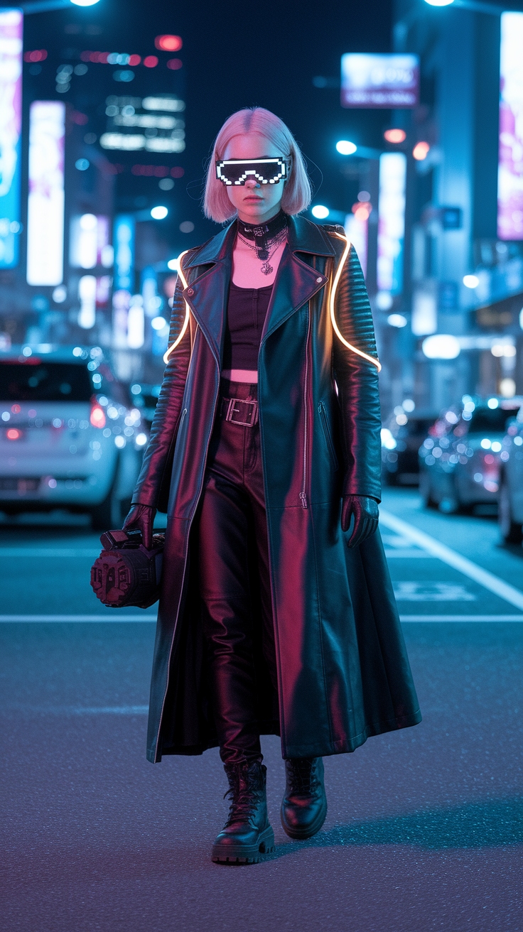 Futuristic Cyberpunk Fashion: Key Elements to Incorporate outfit idea