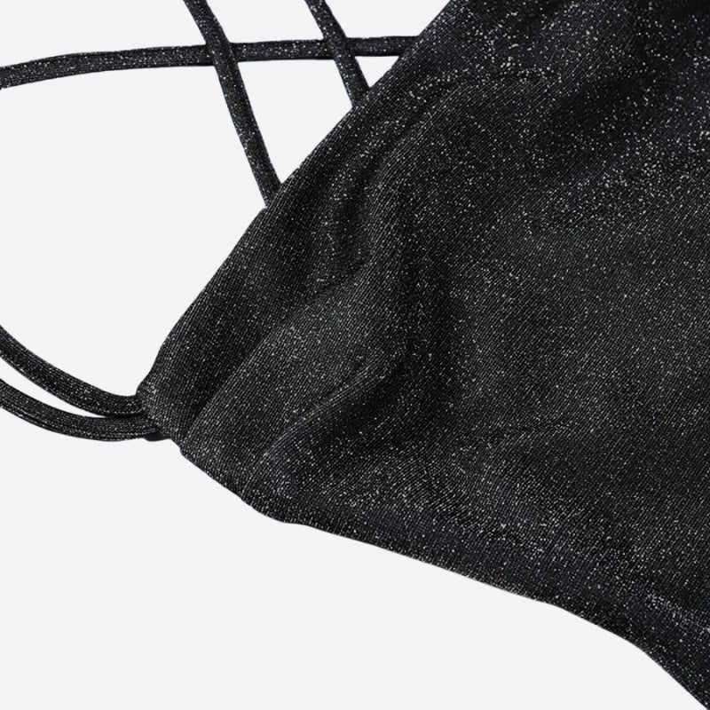 Glitter Backless Mini Dress Glitter Backless Mini Dress
