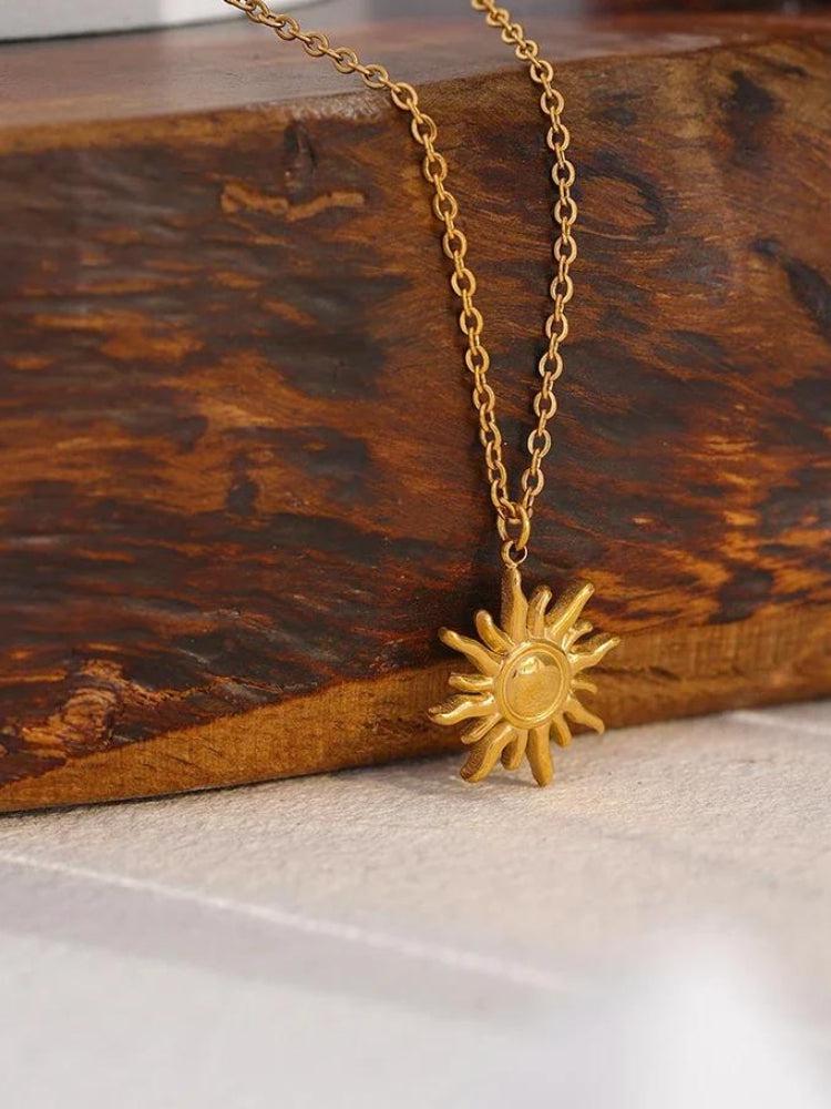 Gold Sun Necklace Gold Sun Necklace