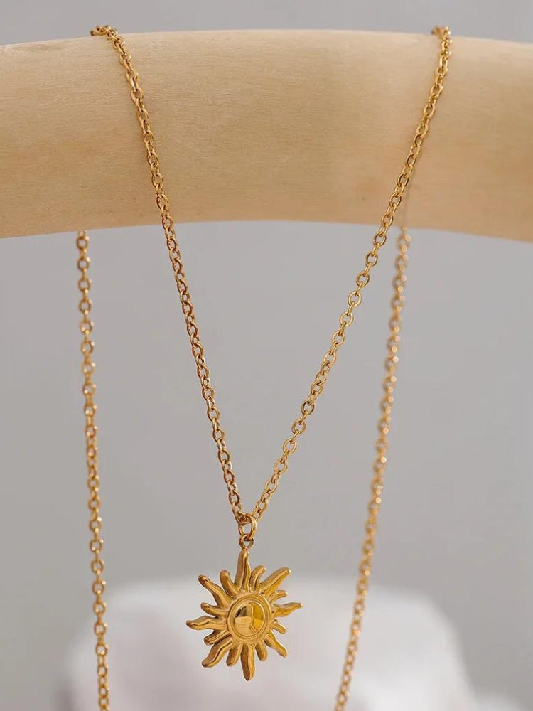 Gold Sun Necklace Gold Sun Necklace