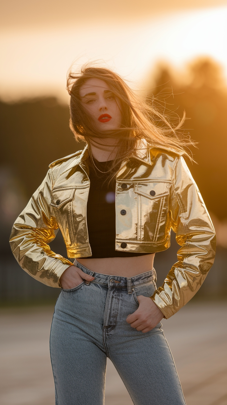 Styling a Gold Jacket Outfit Metallic for Chic Looks outfit idea