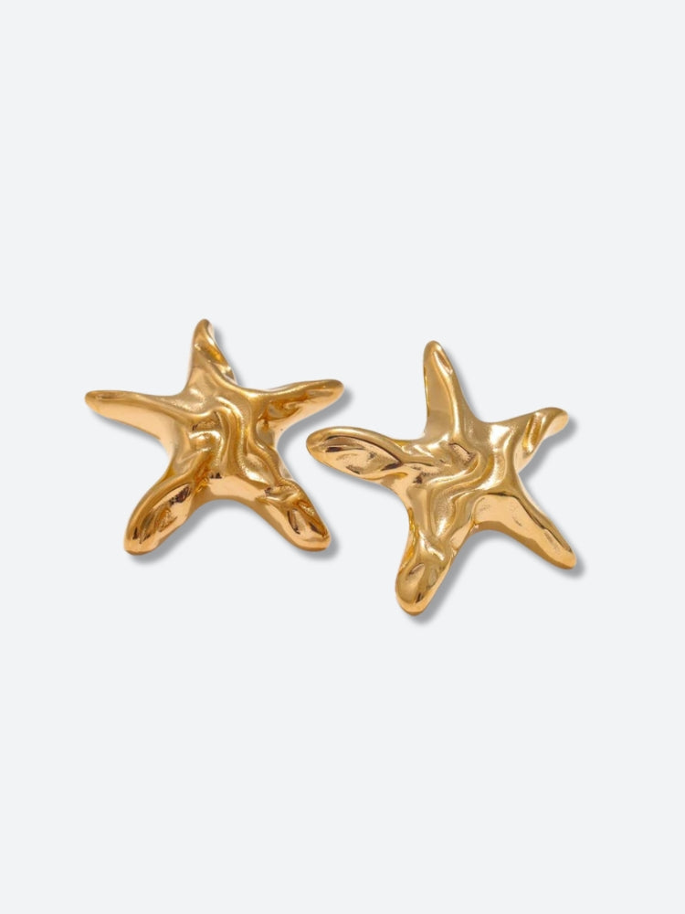 Golden Starfish Necklace & Earrings Set Golden Starfish Necklace & Earrings Set