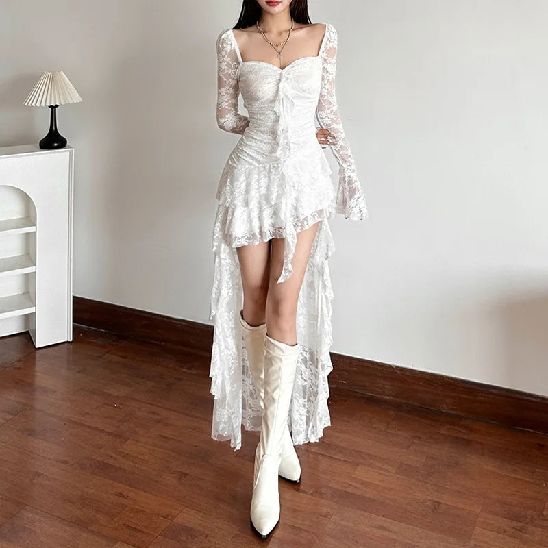 Goth Lace Mullet Mini Dress Goth Lace Mullet Mini Dress