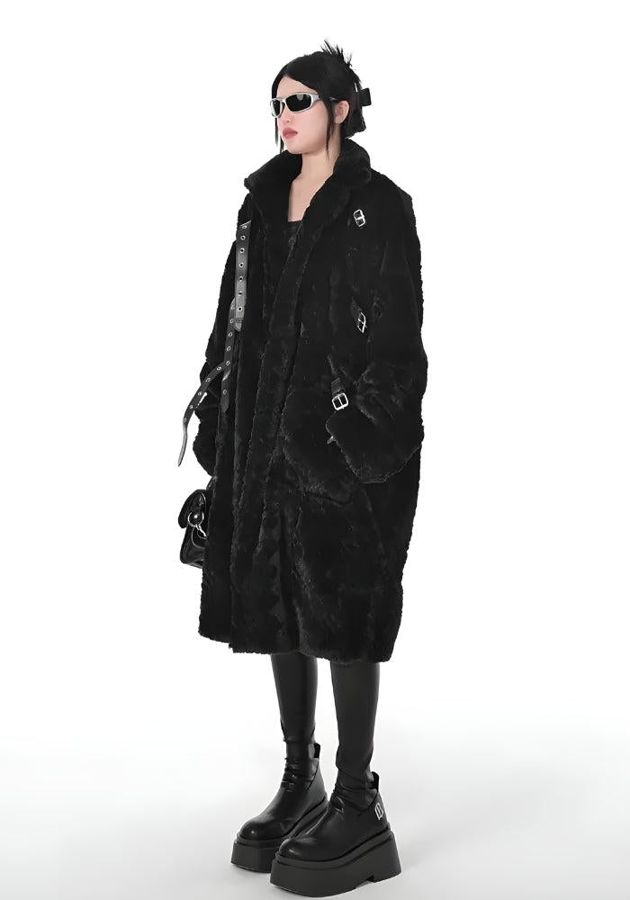 Gothic Faux Fur Fluffy Long Jacket Gothic Faux Fur Fluffy Long Jacket
