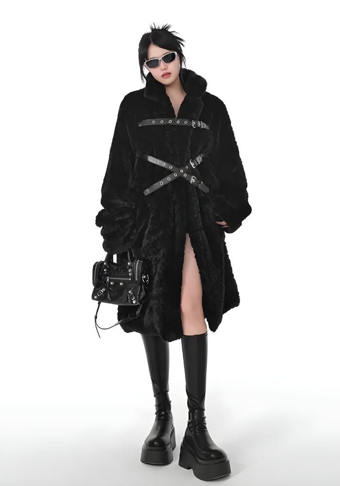 Gothic Faux Fur Fluffy Long Jacket Gothic Faux Fur Fluffy Long Jacket