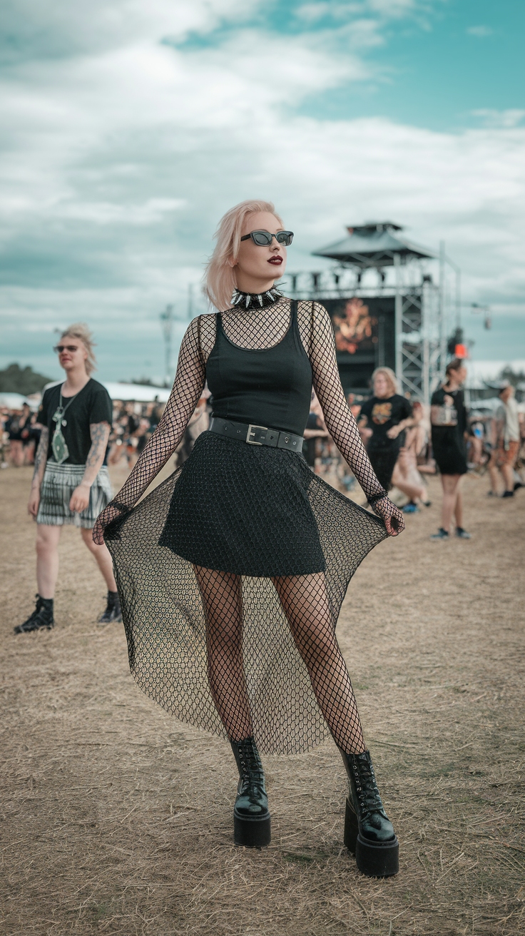 Create Stunning Gothic Festival Outfits This Season outfit idea