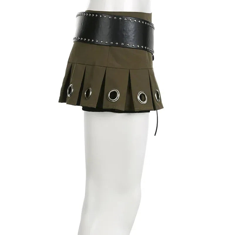 Grunge Belted Extra Mini Skirt Grunge Belted Extra Mini Skirt