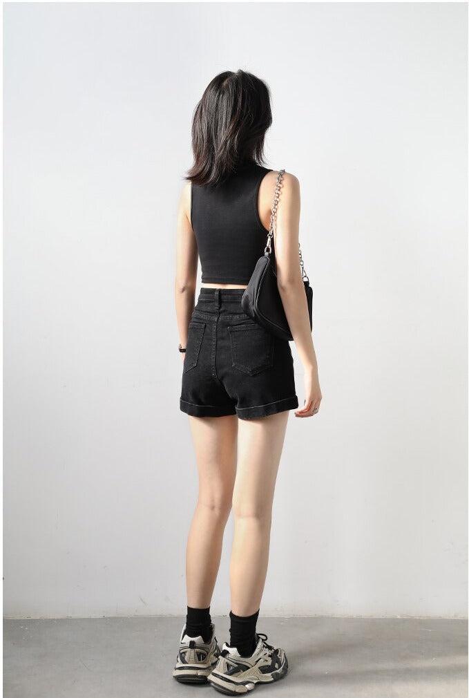 Grunge Black Jean Shorts Grunge Black Jean Shorts