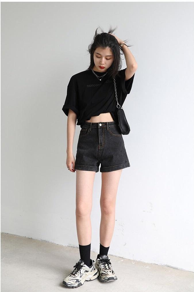 Grunge Black Jean Shorts Grunge Black Jean Shorts