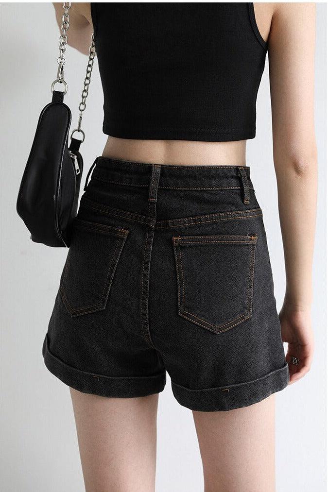 Grunge Black Jean Shorts Grunge Black Jean Shorts