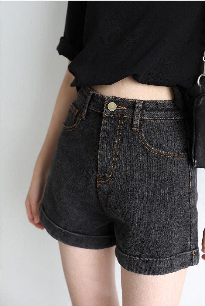 Grunge Black Jean Shorts Grunge Black Jean Shorts