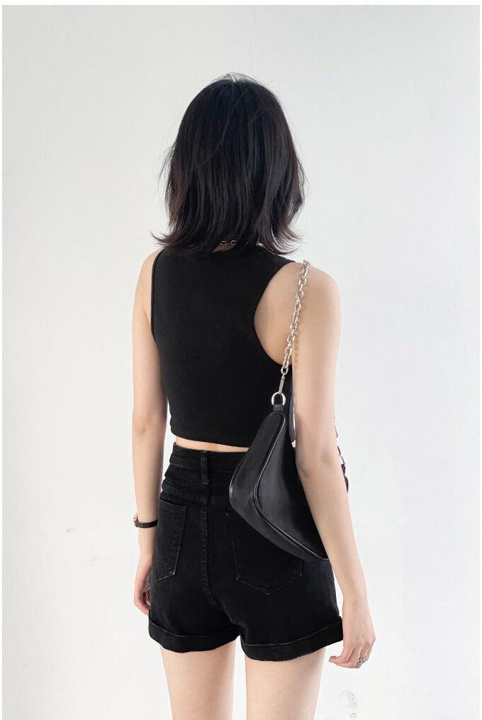 Grunge Black Jean Shorts Grunge Black Jean Shorts