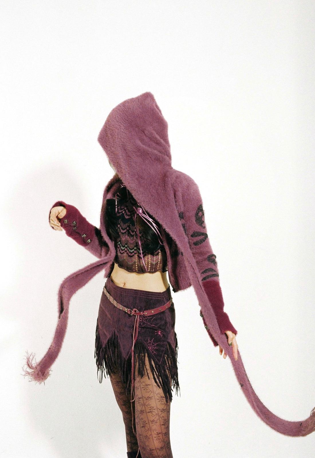 Grunge Gothic Skull Hooded Cardigan Grunge Gothic Skull Hooded Cardigan