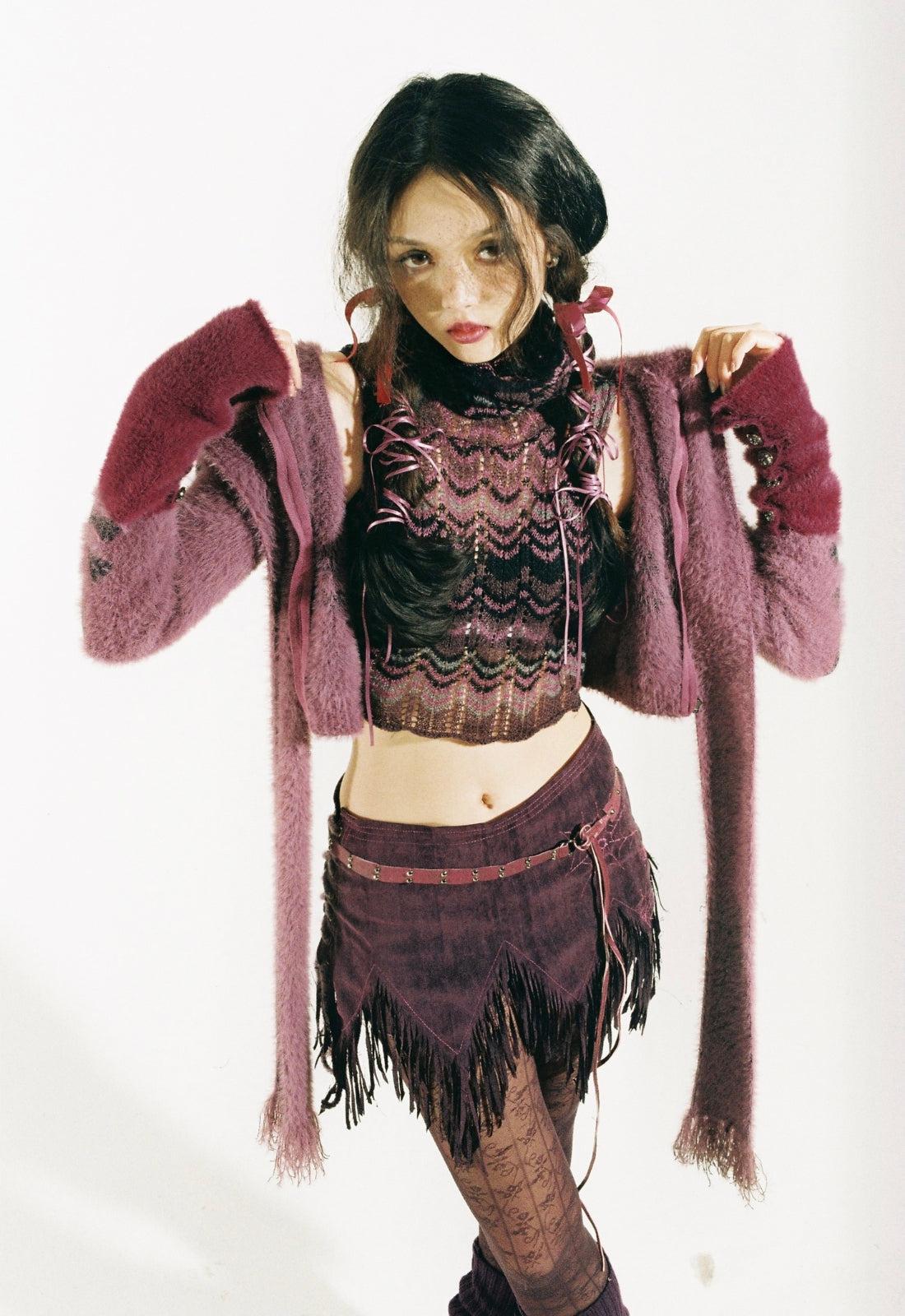 Grunge Gothic Skull Hooded Cardigan Grunge Gothic Skull Hooded Cardigan