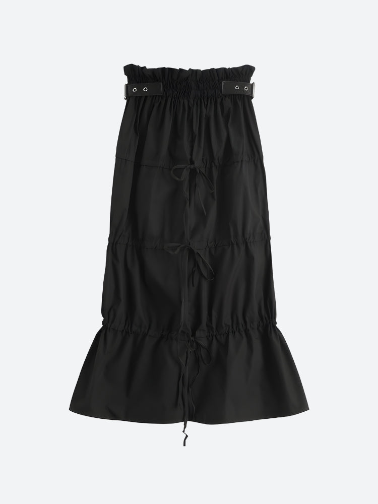 Grunge Ruched Midi Skirt Grunge Ruched Midi Skirt